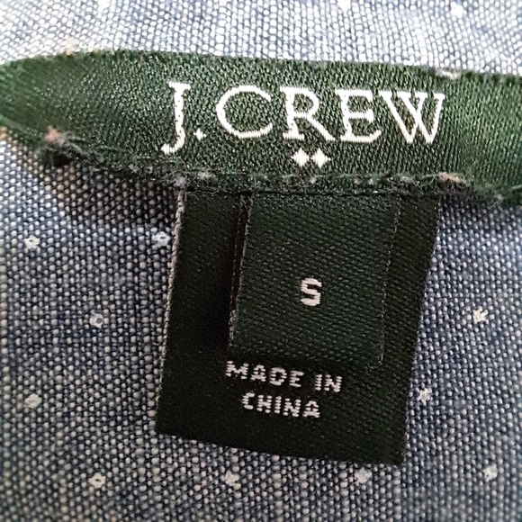 J. Crew Blue Denim Long Sleeve Shirt Dress Women's Size Small - Picture 6 of 6